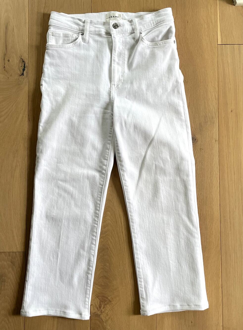 FRAME White Cropped Pants - Size 28